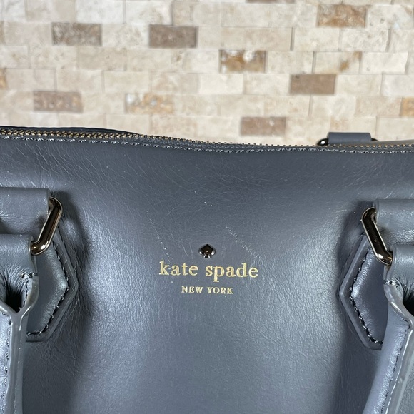 Kate Spade Catherine Pippa Street Pippa Satchel Gray Leather - Picture 8 of 13